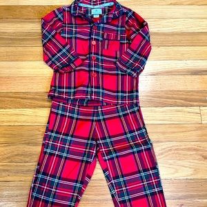 Petite Plume Red Plaid Pajamas in Toddler Size 3